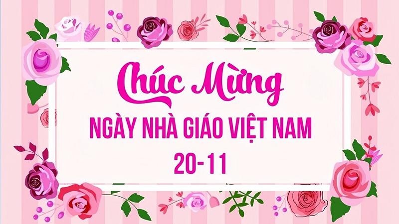 background 20/11 độc đáo với hoa hồng