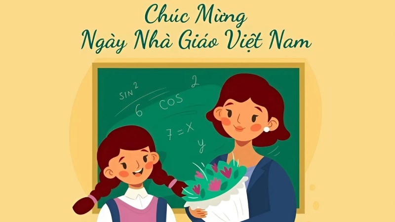 mẫu background 20/11 dành cho cô và trò