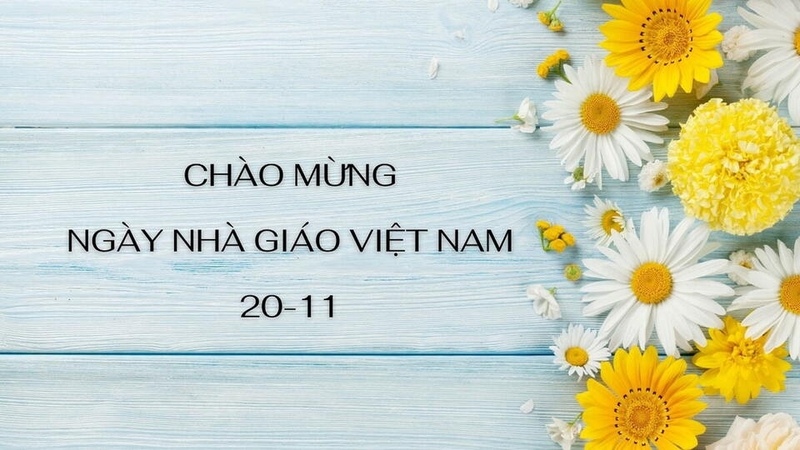 Phông nền trang trí với hoa cỏ đẹp ngày 20/11