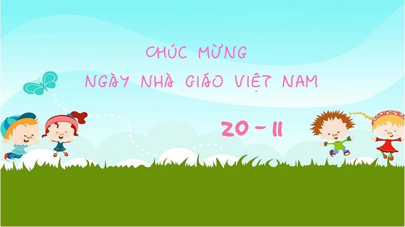 Download phông nền đẹp cho ngày 20/11 tại trường mầm non