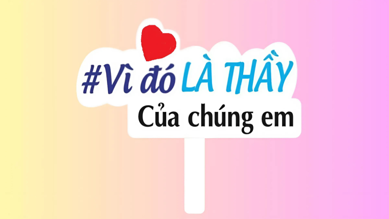Hashtag với thông điệp tri ân thầy giáo