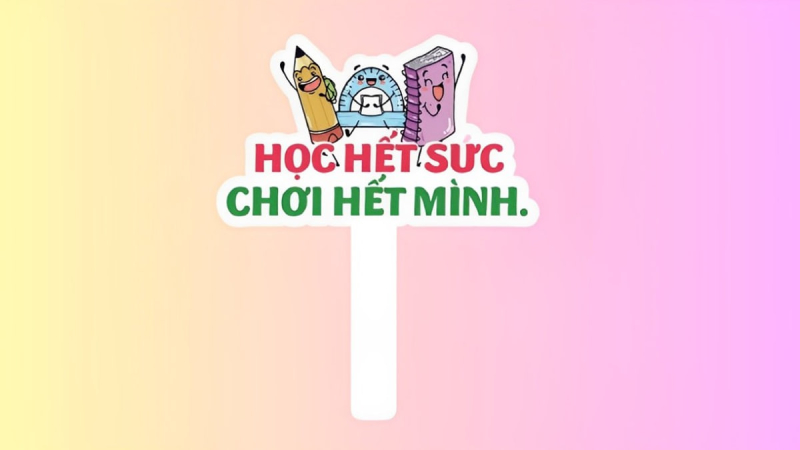 Hashtag với thiết kế ngộ nghĩnh lấy cảm hứng từ bút, thước và vở