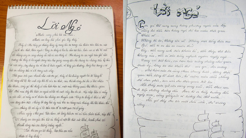 Mẫu lời ngỏ mở đầu viết tay tinh tế