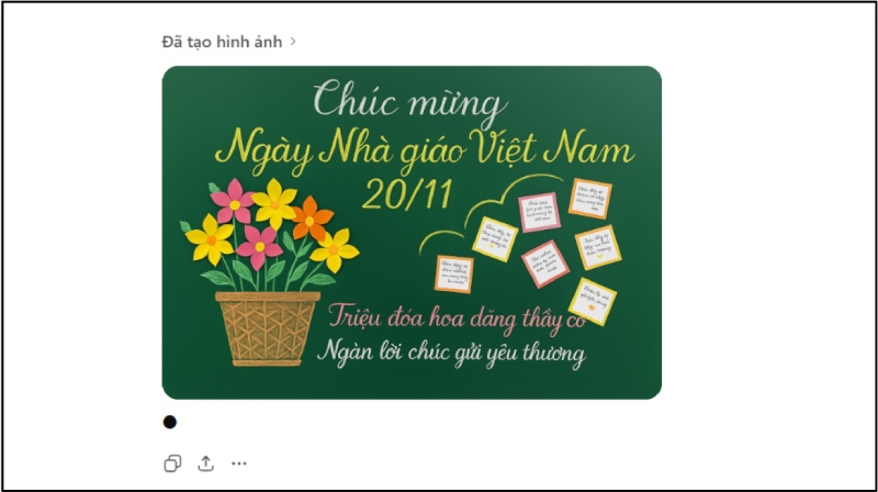 Hoàn thiện hình mẫu trang trí bảng 20/11