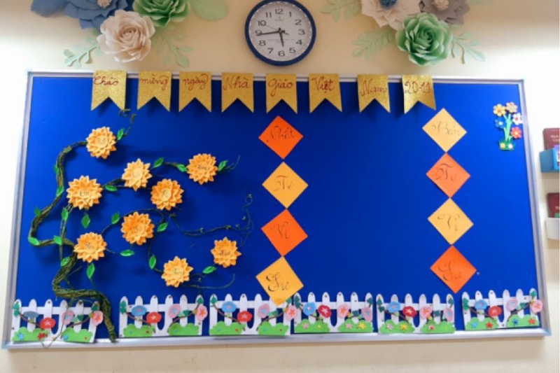 Mẫu bảng lớp độc đáo bằng hình dán