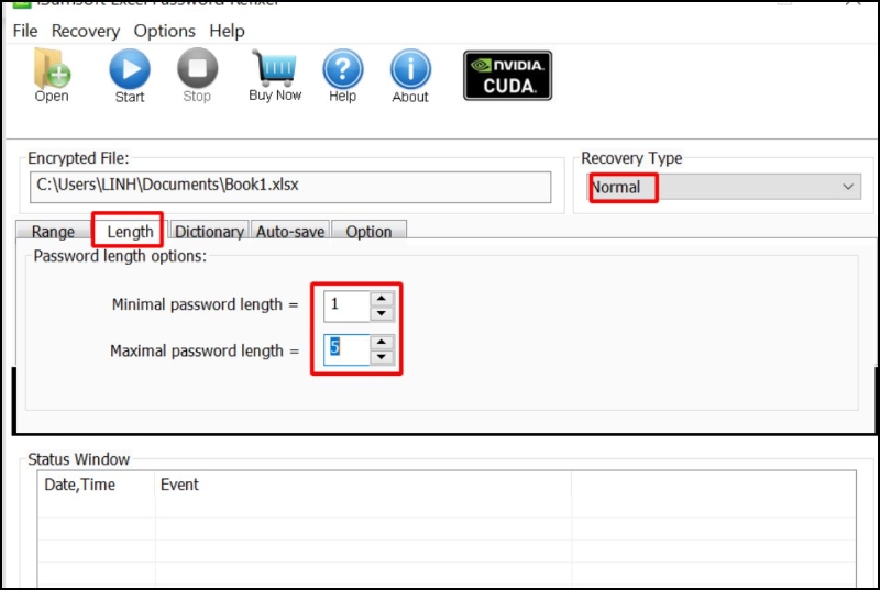 nhung-cach-xu-ly-quen-mat-khau-file-excel-11 Chọn Normal và thiết lập độ dài mật khẩu