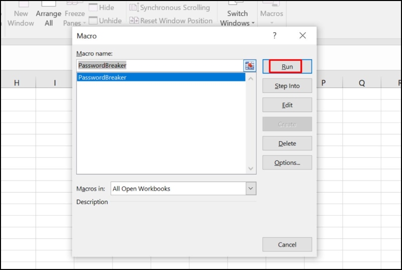 nhung-cach-xu-ly-quen-mat-khau-file-excel-6 Chọn PasswordBreaker từ danh sách và nhấn Run