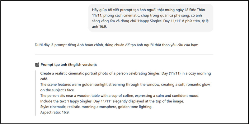 Viết prompt tạo ảnh bằng ChatGPT