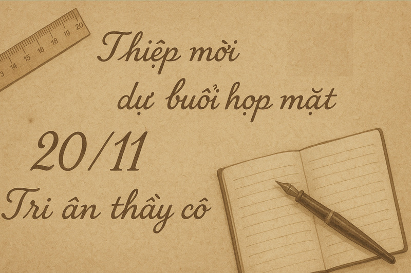 Thiệp mời dự buổi họp mặt 20/11