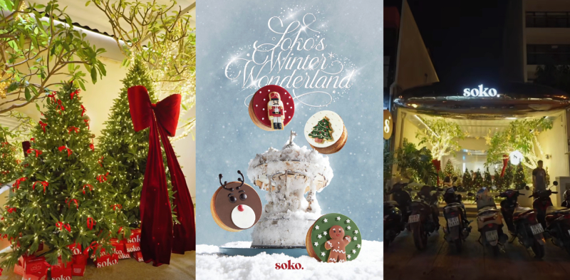 Quán Soko Cafe trang trí theo chủ đề Noel