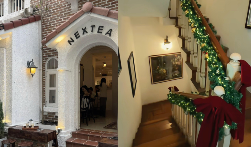 Quán Nextea mang phong cách kiểu Châu Âu cổ điển