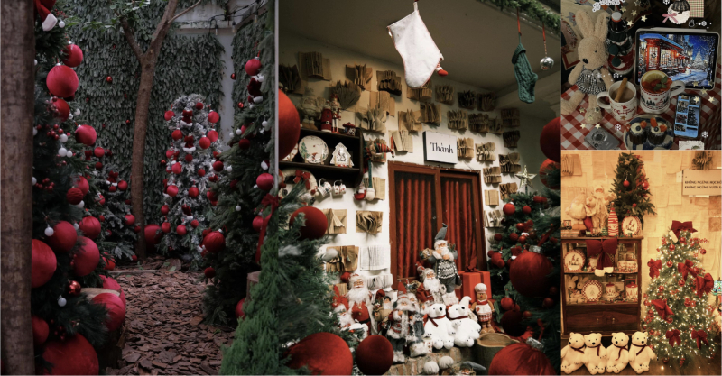 Thành Cafe với khung cảnh Noel tối giản, ấm áp