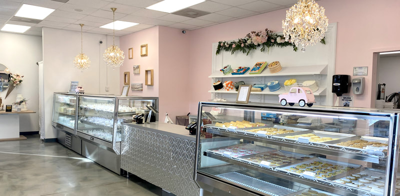 Không gian bên trong tại tiệm bánh Dolce Vita