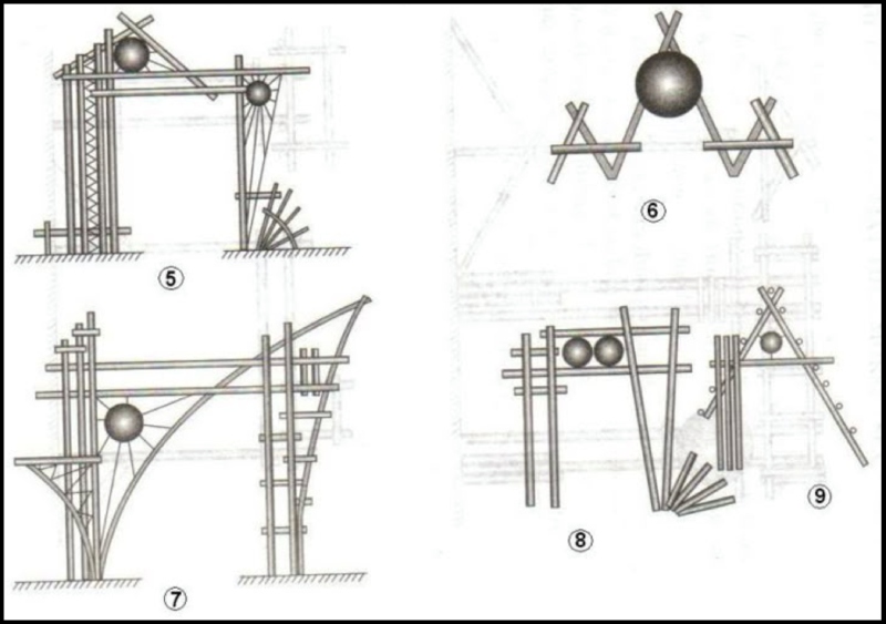 Bản vẽ thiết kế các mẫu cổng trại làm từ tre nứa