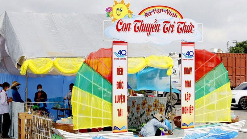 Mô hình hội trại Con Thuyền Tri Thức của xã Vạn Vinh