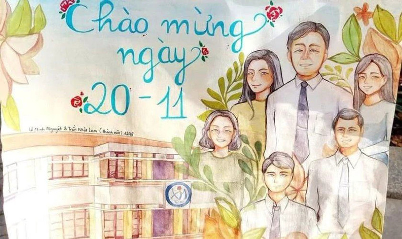 Tranh vẽ chúc mừng ngày nhà giáo 20/11