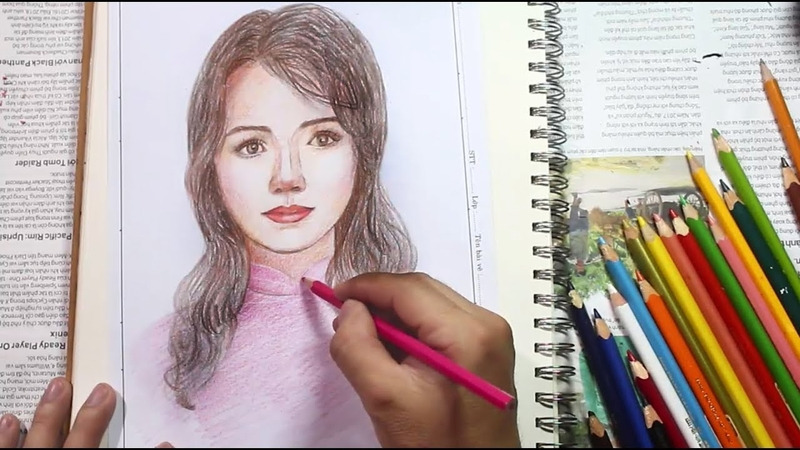 Tranh vẽ chân dung cô giáo