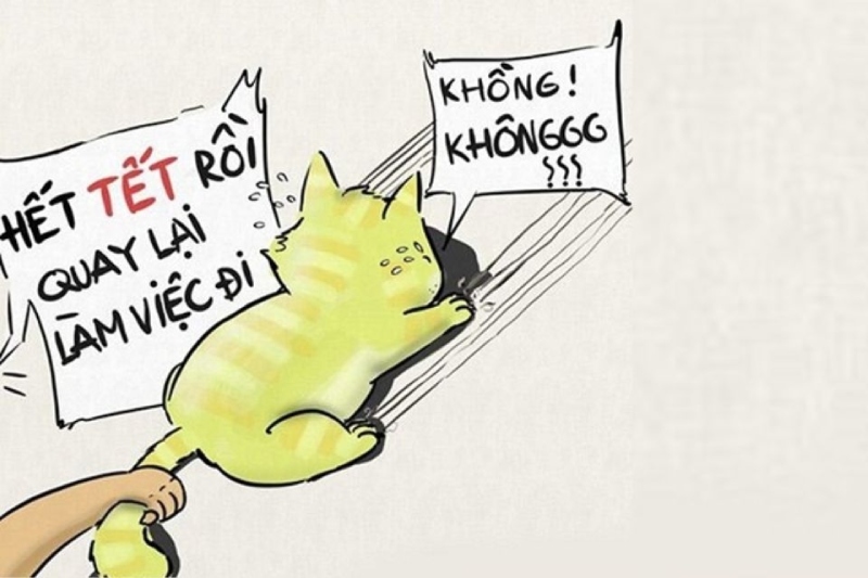 Caption, status cho tâm trạng quay lại làm việc sau Tết