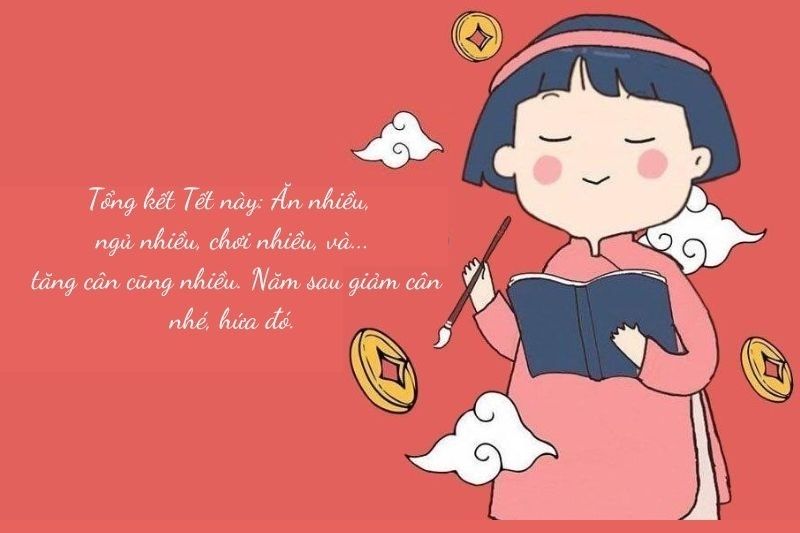 Những câu caption hết Tết hài hước, thú vị