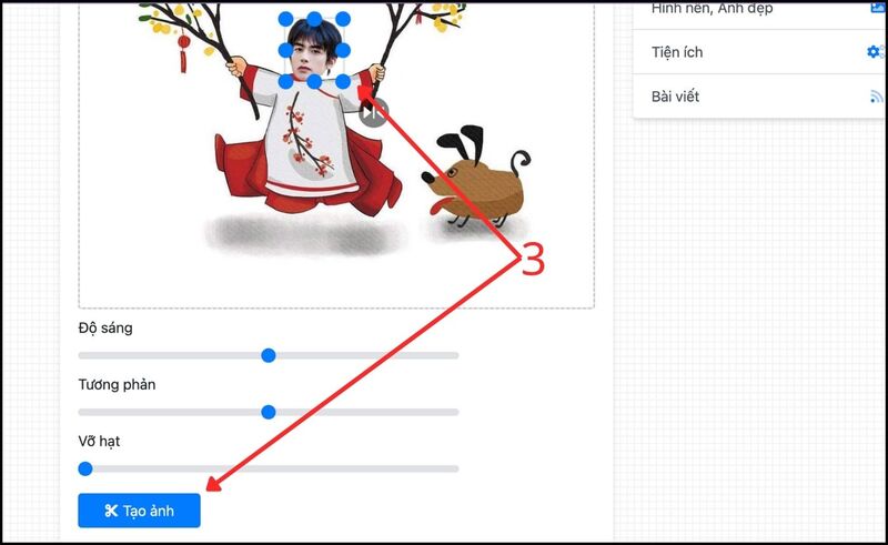 Ghép ảnh vào ảnh nền Tết