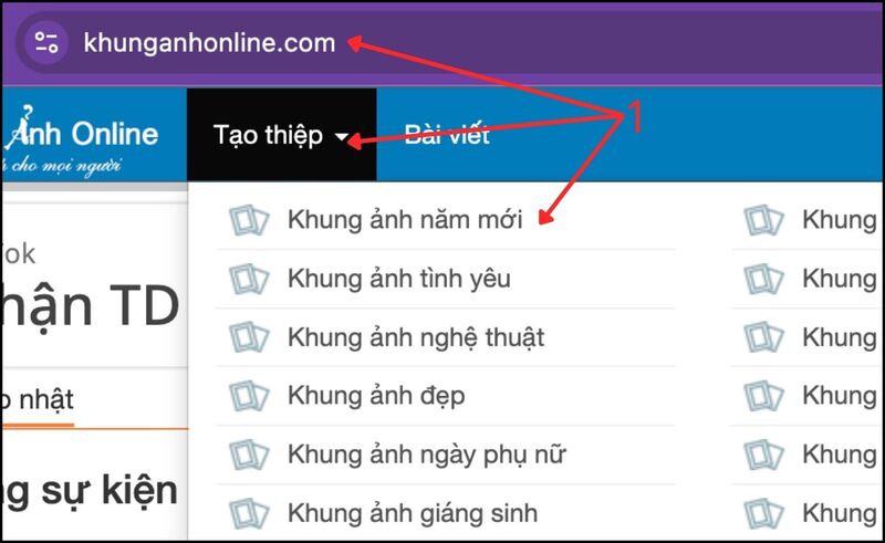Chọn khung ảnh trên khunganhonline.com