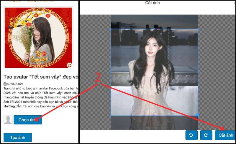Chọn và cắt ảnh trên khunganhonline