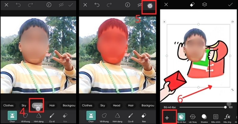 Ghép ảnh vào ảnh nền Tết