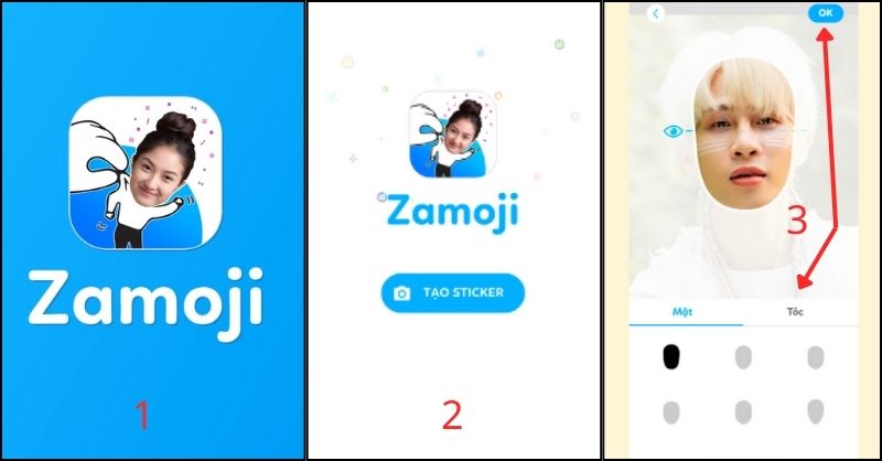 Ghép ảnh bằng app Zamoji