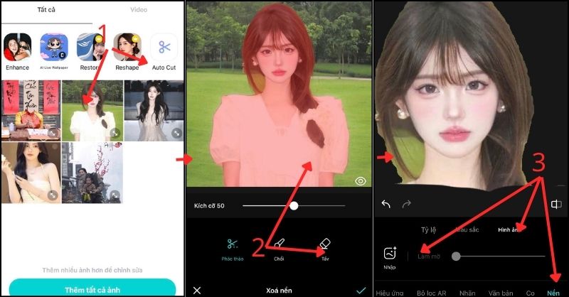 Chọn vùng ảnh cần cắt