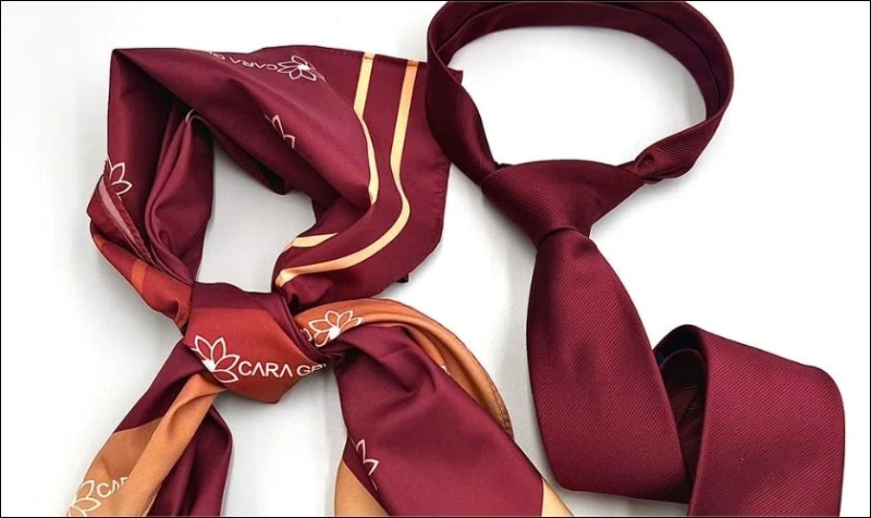 Khăn lụa, cờ vạt màu đỏ