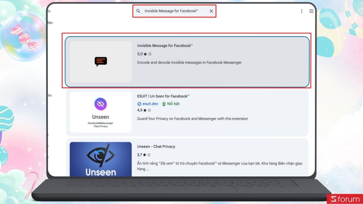 cach-gui-tin-nhan-tang-hinh-tren-facebook-4 nhập từ khóa vào thanh tìm kiếm