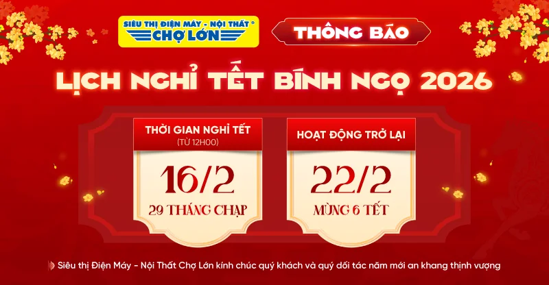 Thông báo lịch nghỉ Tết Bính Ngọ 2026