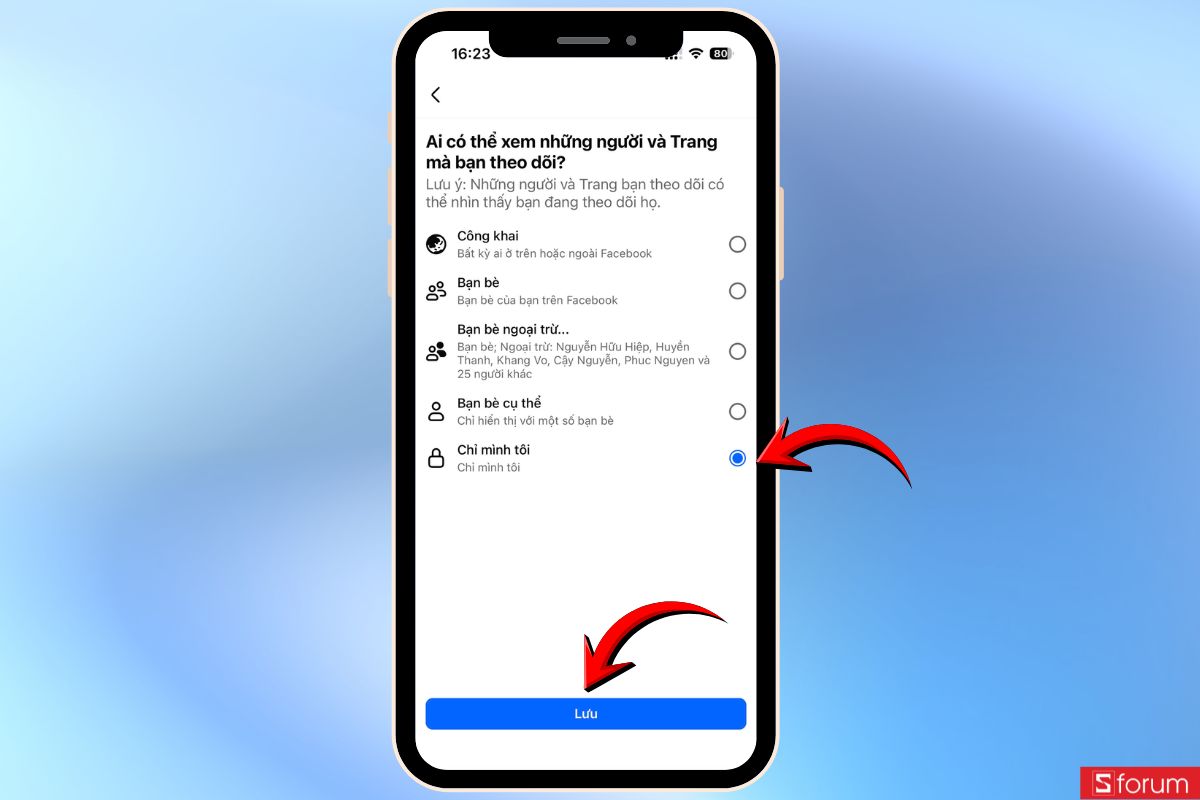 huong-dan-fanpage-facebook-da-thich-13 Chọn đối tượng rồi nhấn Lưu