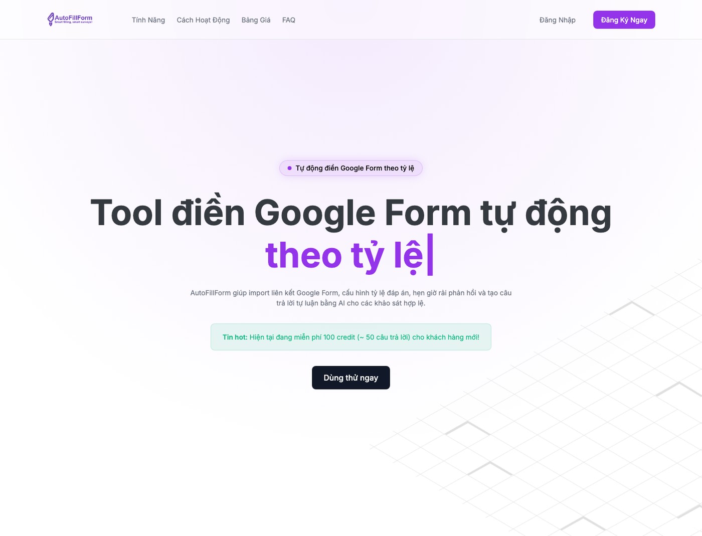 Cách điền Google Form tự động theo tỷ lệ đúng ý người dùng